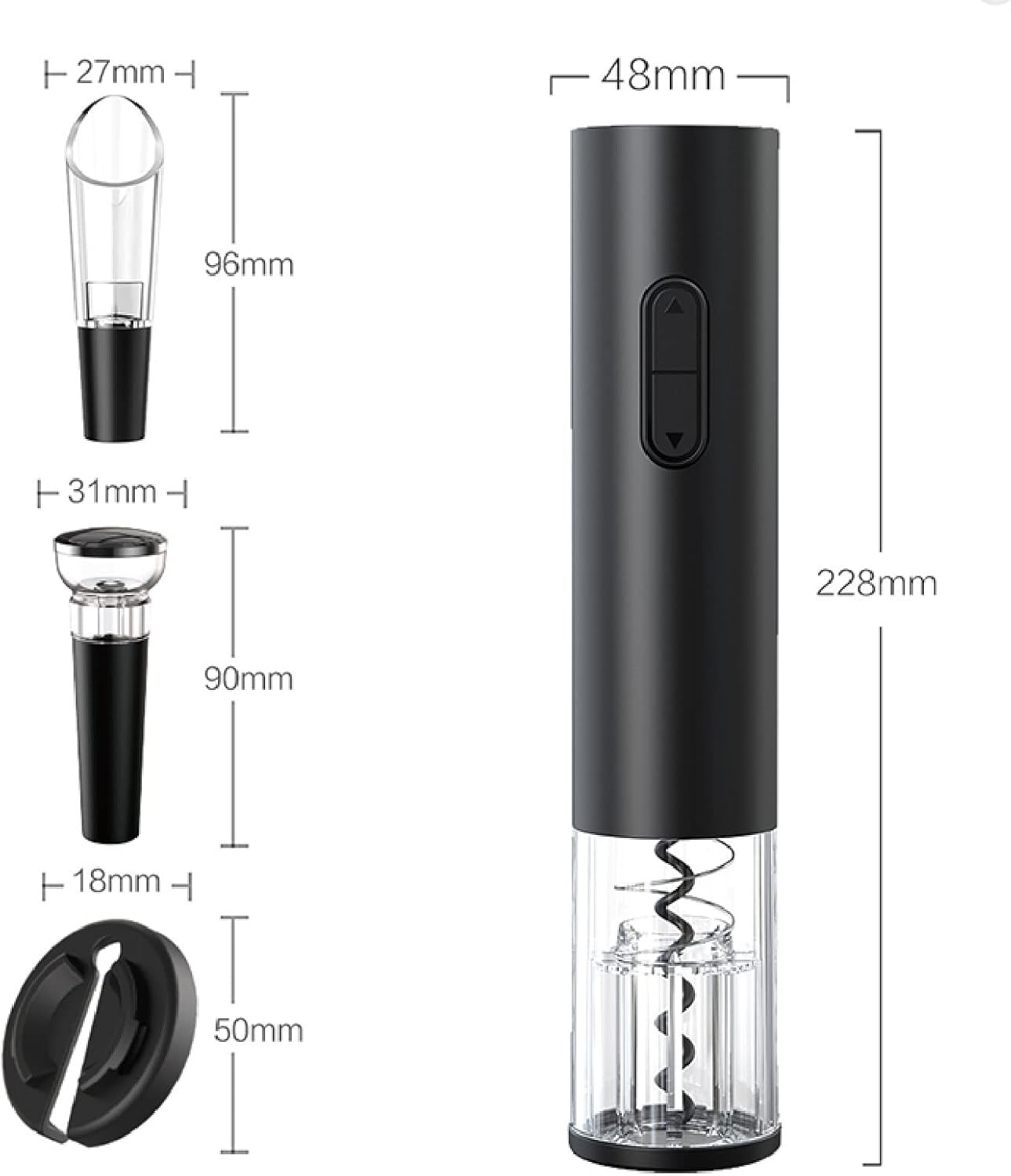 Sacacorchos eléctrico 4 en 1